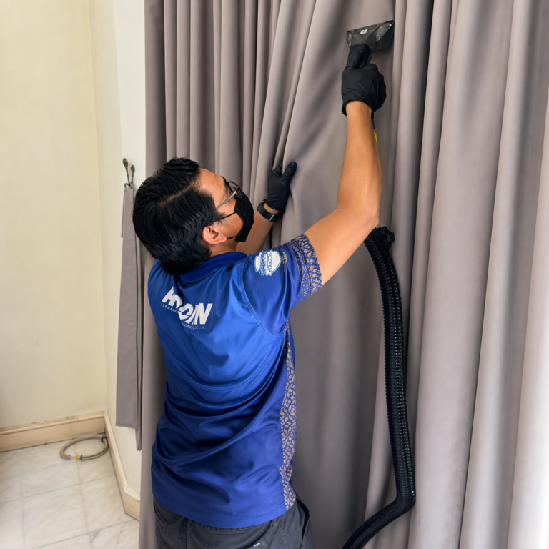 Curtain cleaning service by CleanHero Malaysia